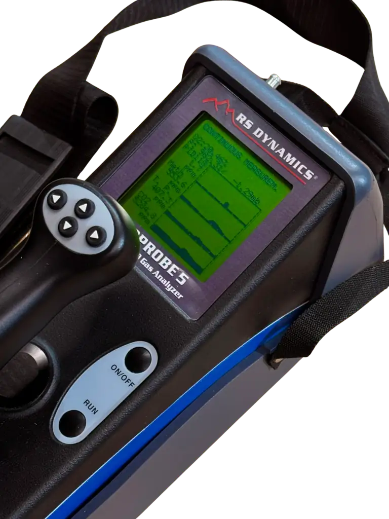 ECOPROBE 5 Displaying the Current Measurement of Soil Pollutants